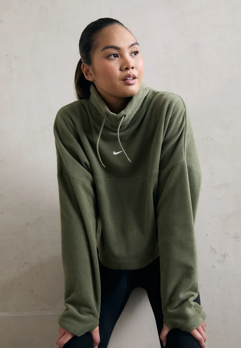 ONE - Fleecepullover - medium olive/white
