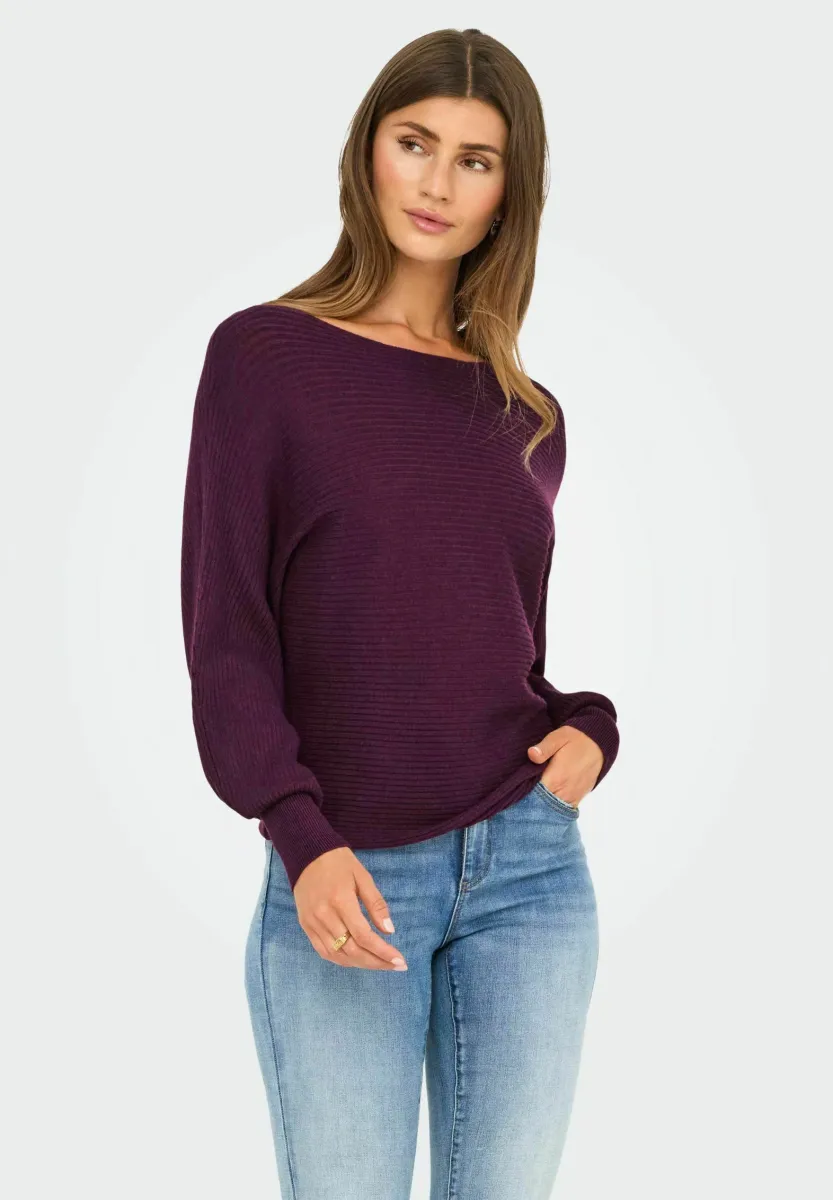 ONLADALINE LIFE NOOS - Strickpullover - mauve wine