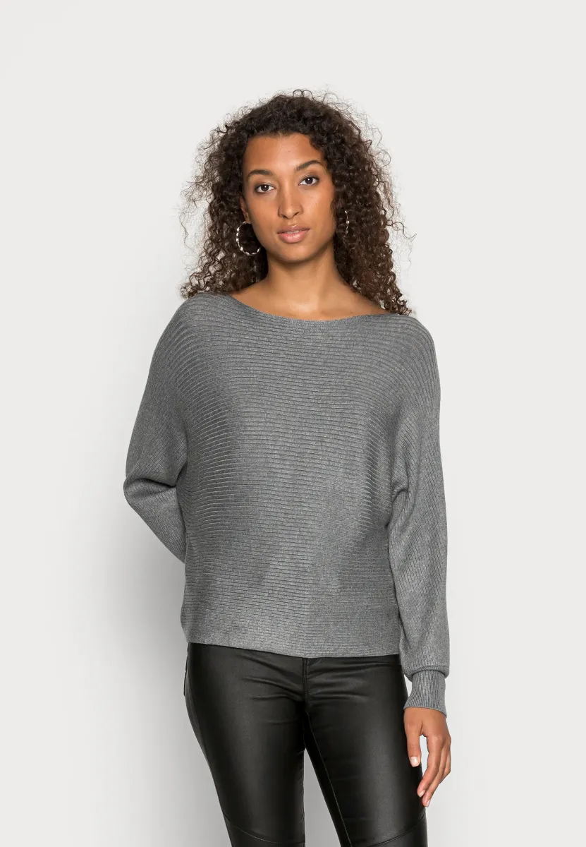 ONLADALINE LIFE NOOS - Strickpullover - medium grey melange