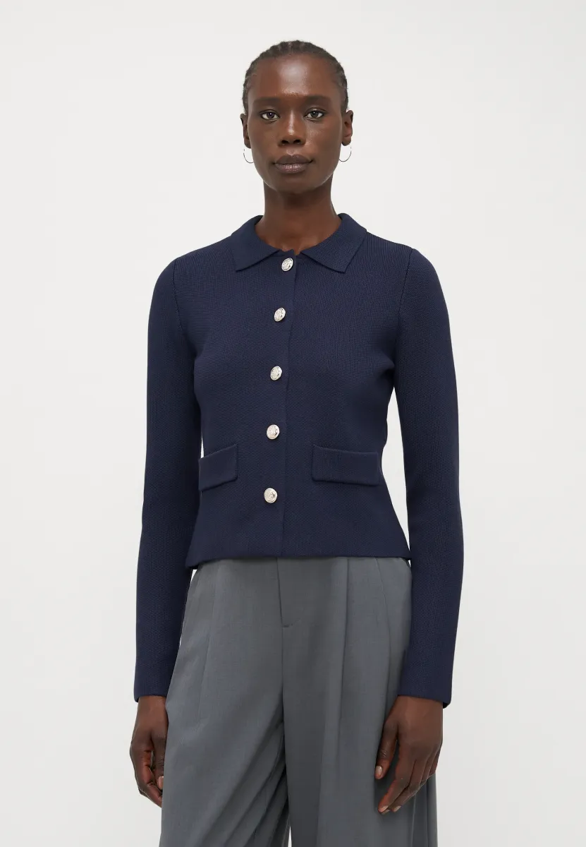 ONLALBERTE LIFE BUTTON JACKET  - Strickjacke - night sky/gold-coloured