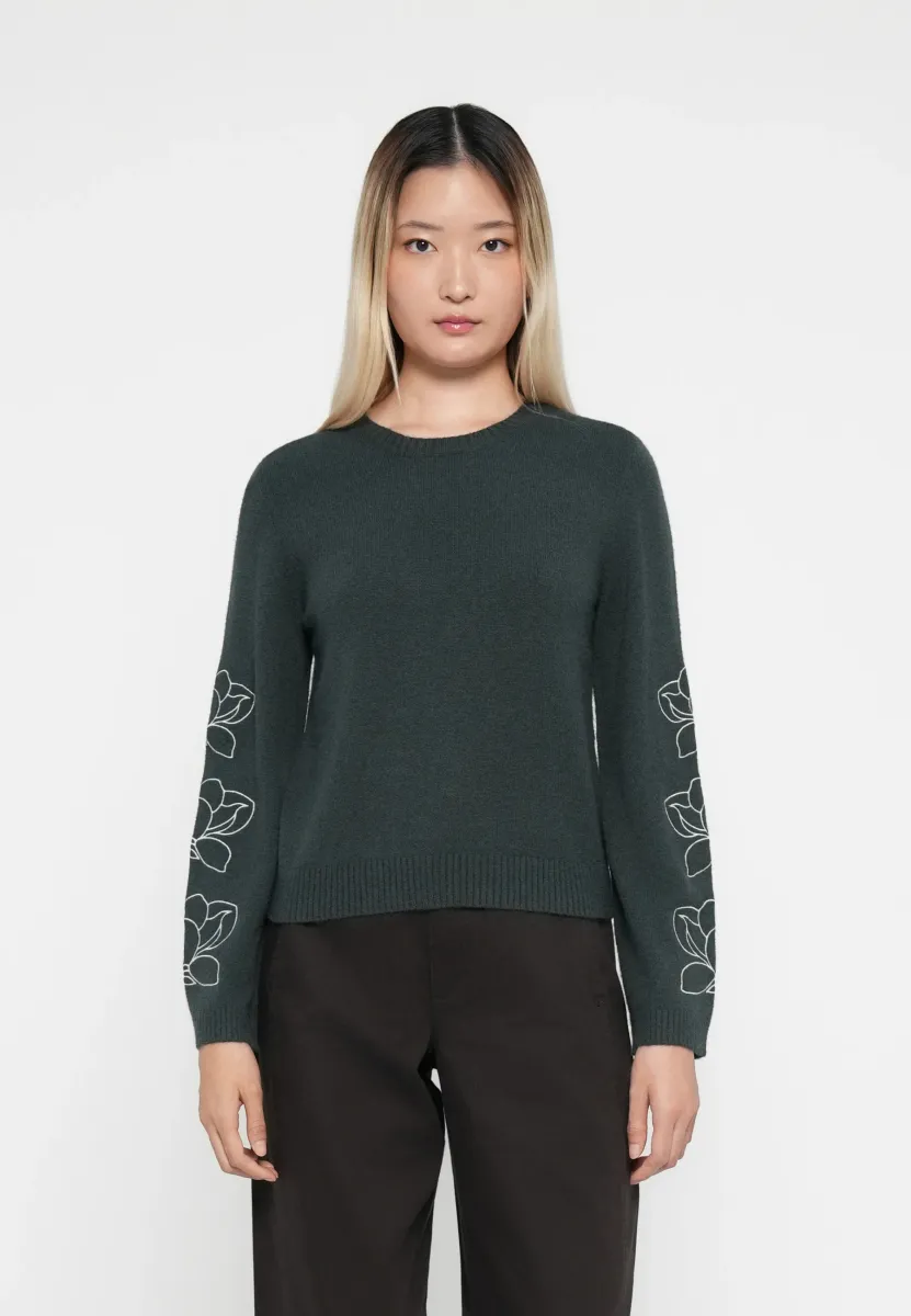 ONLATIA FLOWER O NECK  - Strickpullover - june bug