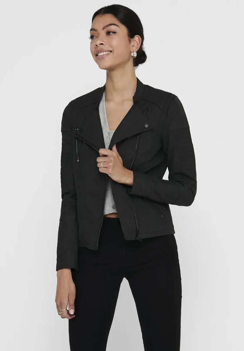 ONLAVA BIKER OTW NOOS - Kunstlederjacke - black
