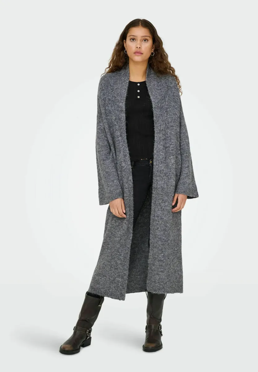 ONLAZU COATIGAN - Strickjacke - medium grey melange