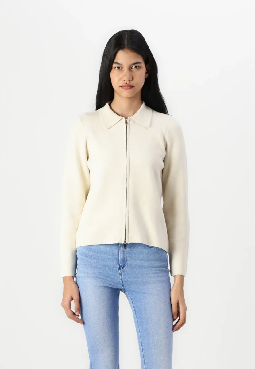 ONLBARIA ZIP - Strickjacke - birch