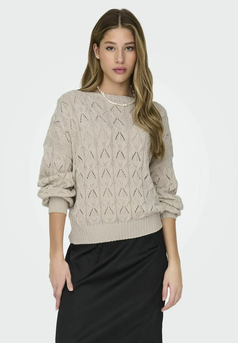 ONLBRYNN LIFE STRUCTURE LS NOOS - Strickpullover - pumice stone