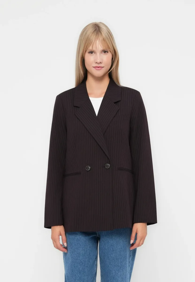 ONLCARLA PINSTRIPE  - Blazer - brown