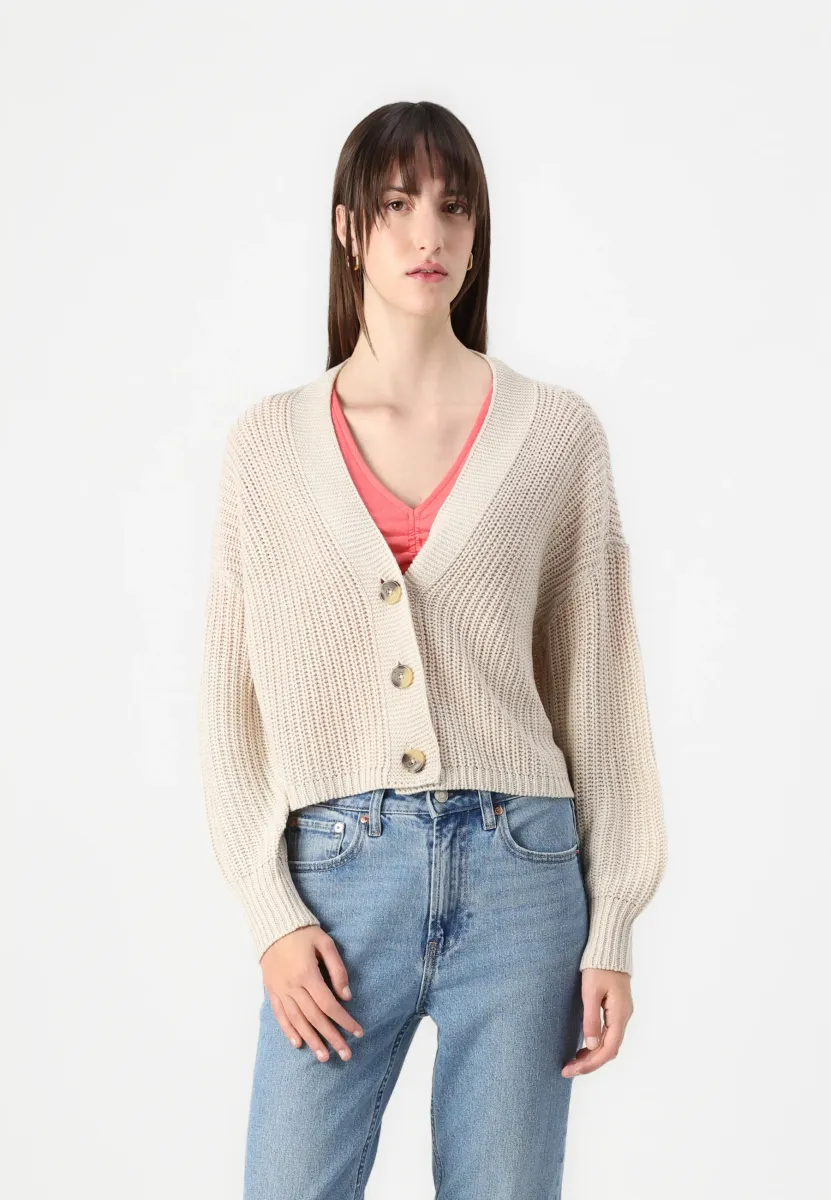ONLCAROL NICE NOOS - Strickjacke - pumice stone
