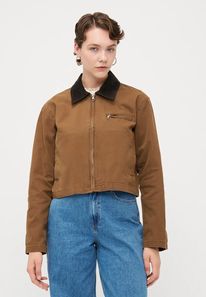 ONLCAVA COLLAR JACKET - Leichte Jacke - bistre/chocolate torte