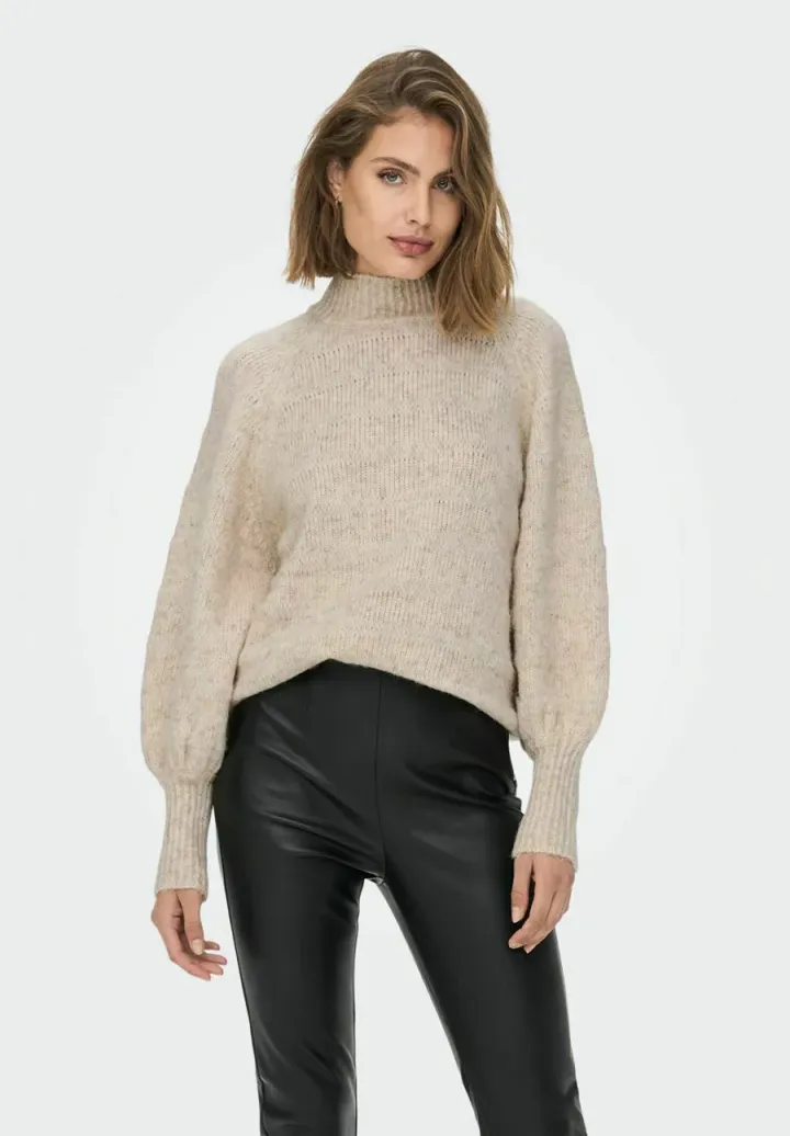 ONLCELINA HIGH  - Strickpullover - birch