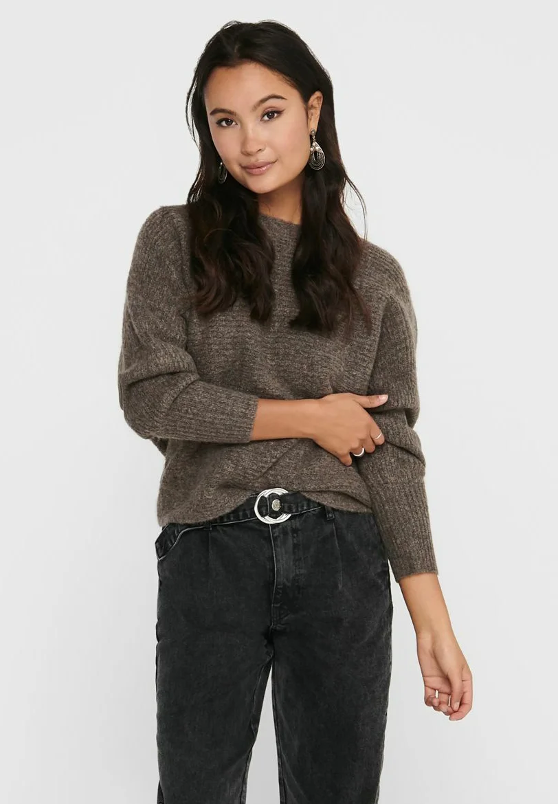 ONLDANIELLA L/S NOOS - Strickpullover - major brown