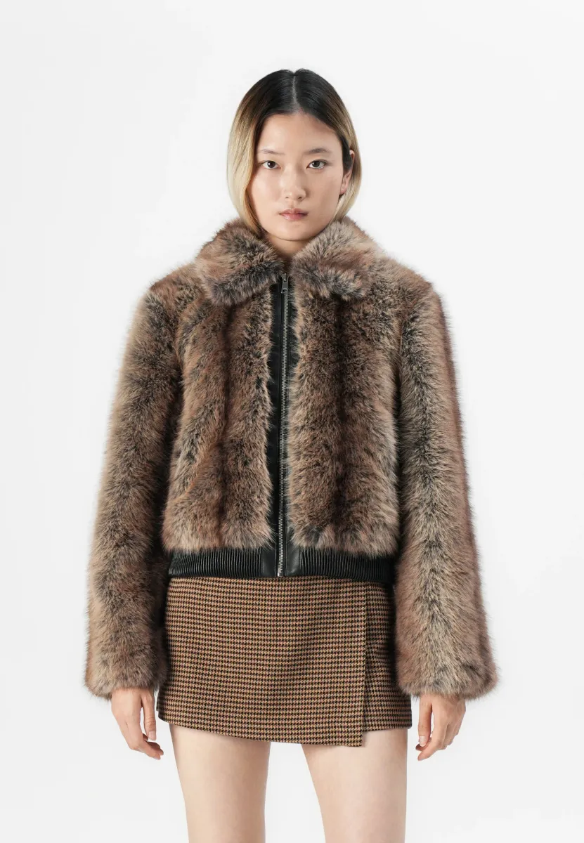 ONLDIANA - Winterjacke - black/silver-coloured mink