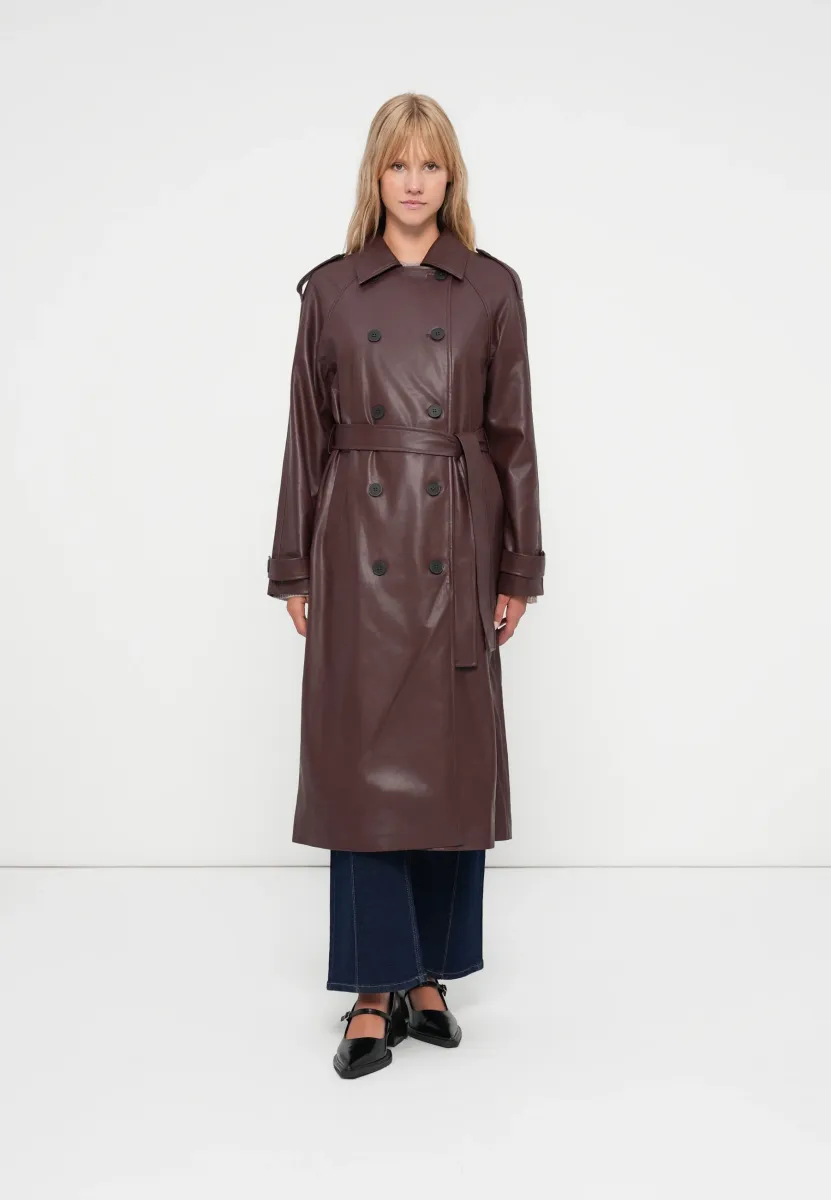 ONLFLORA - Trenchcoat - deep mahogany