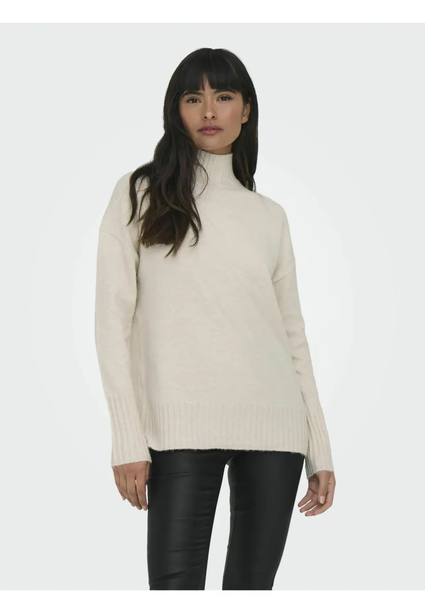 ONLGABRIEL LIFE HIGHNECK  - Strickpullover - pumice stone
