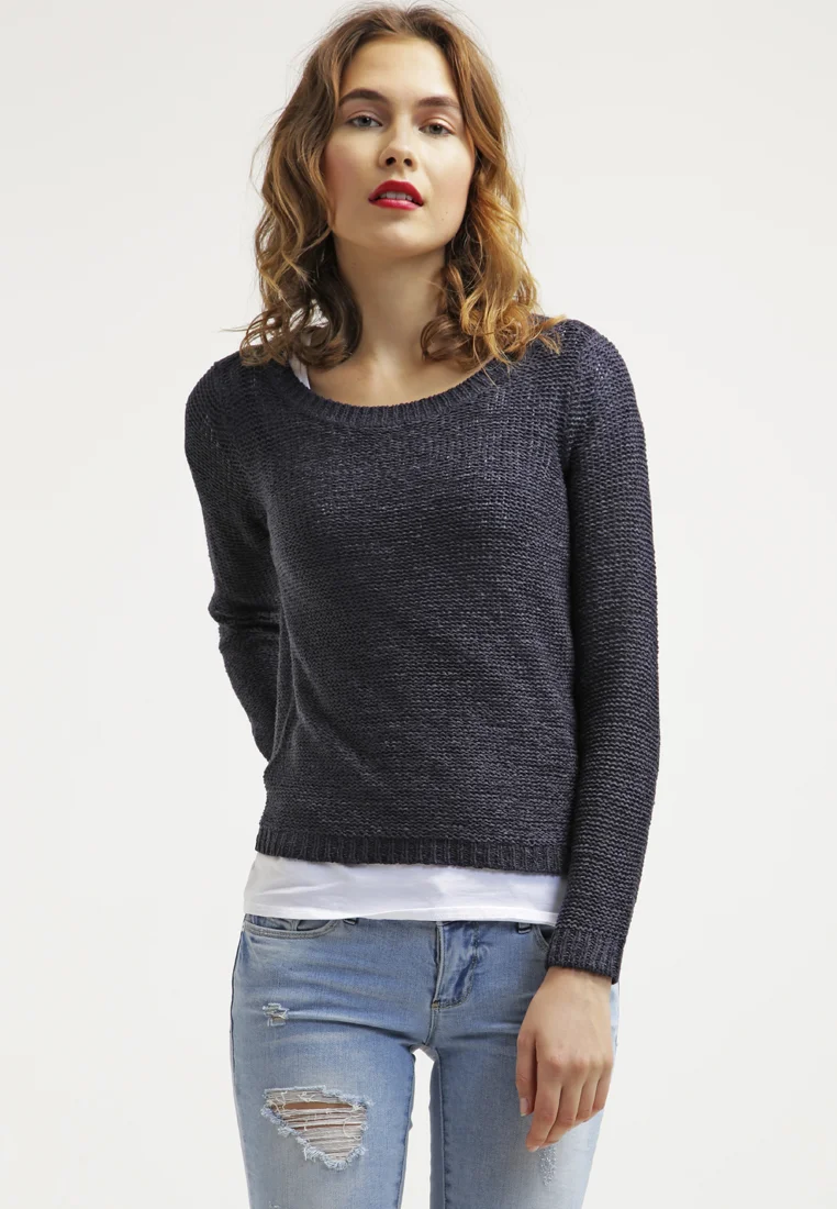 ONLGEENA XO NOOS - Strickpullover - navy blazer