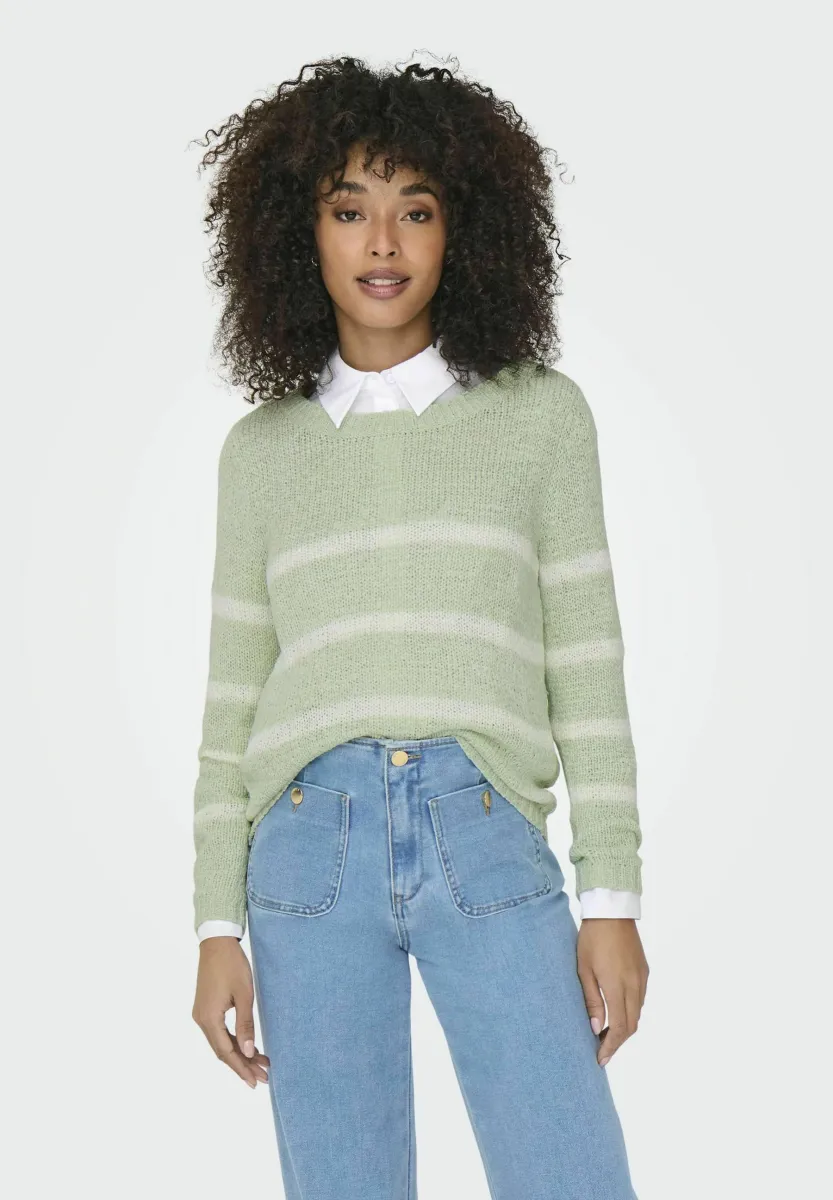 ONLGEENA XO NOOS - Strickpullover - subtle green
