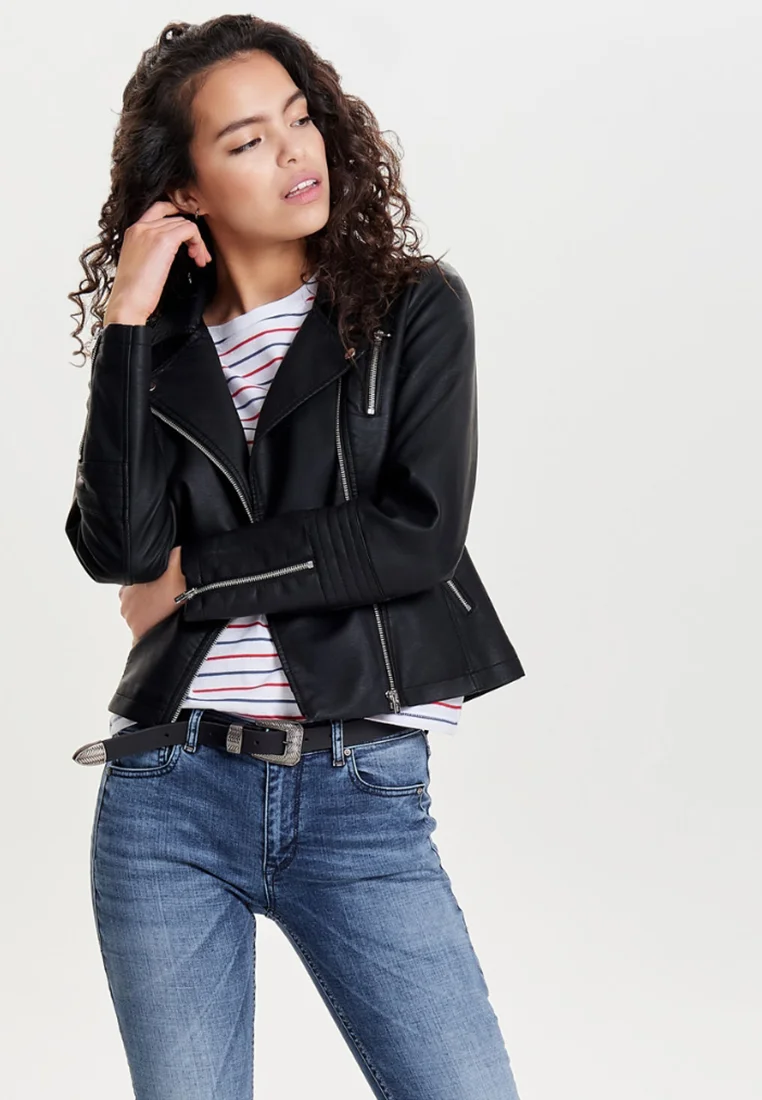 ONLGEMMA BIKER  - Kunstlederjacke - black