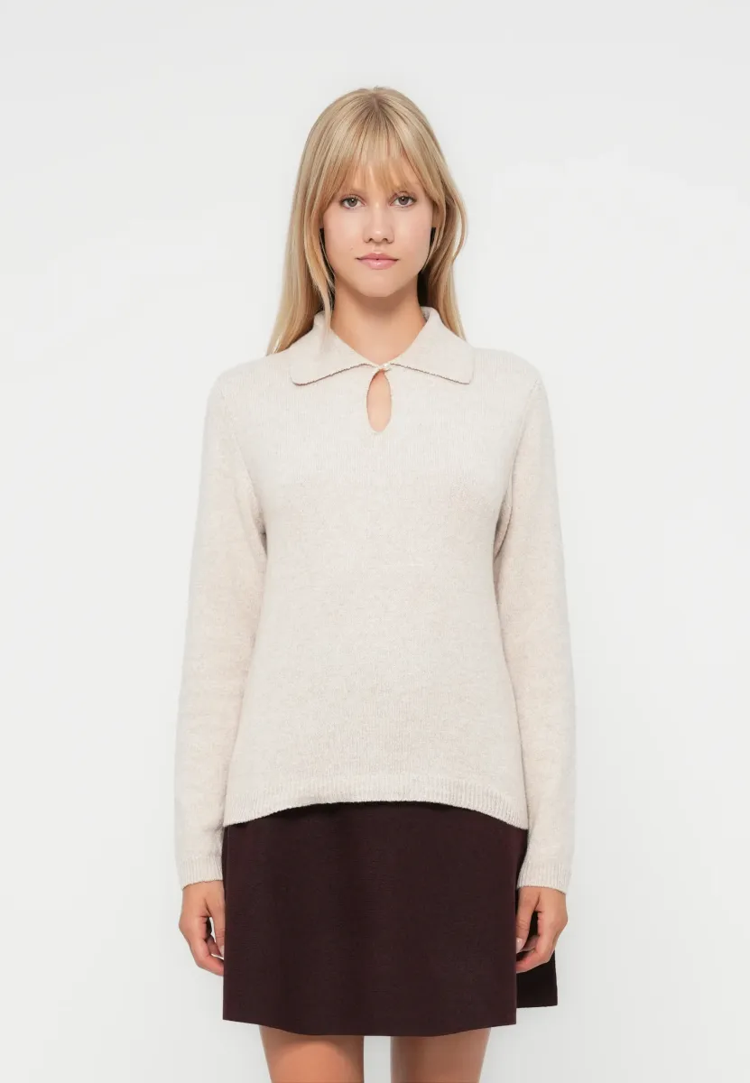 ONLGLORY LIFE PEARL - Strickpullover - pumice stone