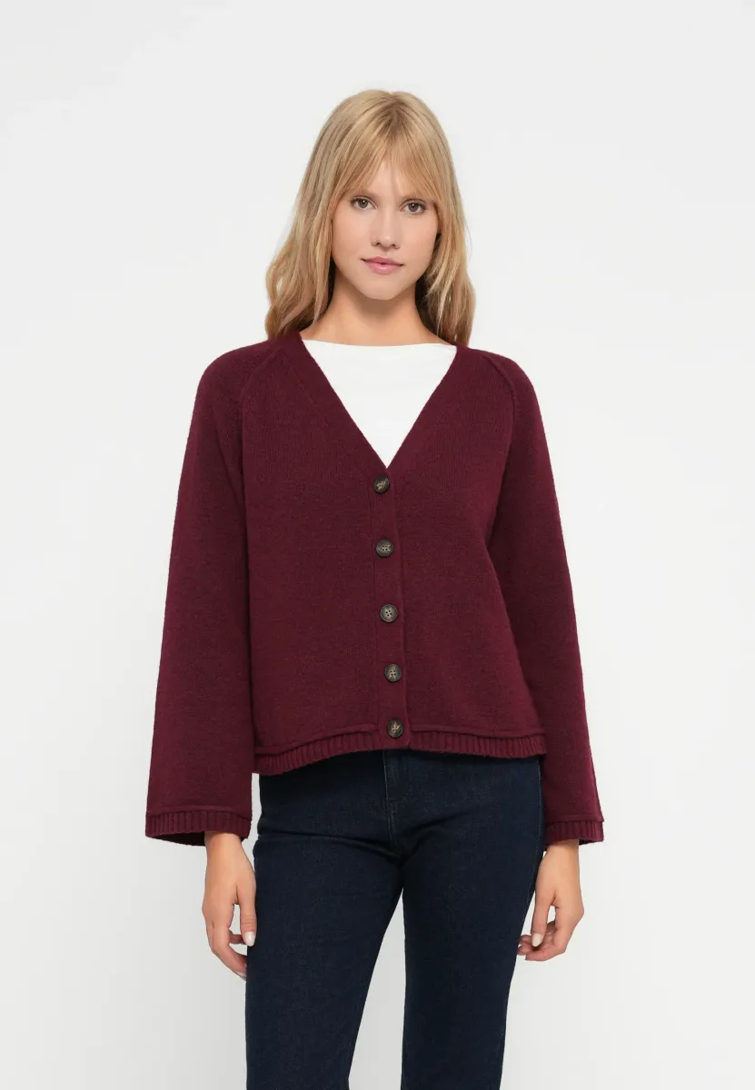 ONLHAZEL LIFE CARDIGAN  - Strickjacke - winetasting