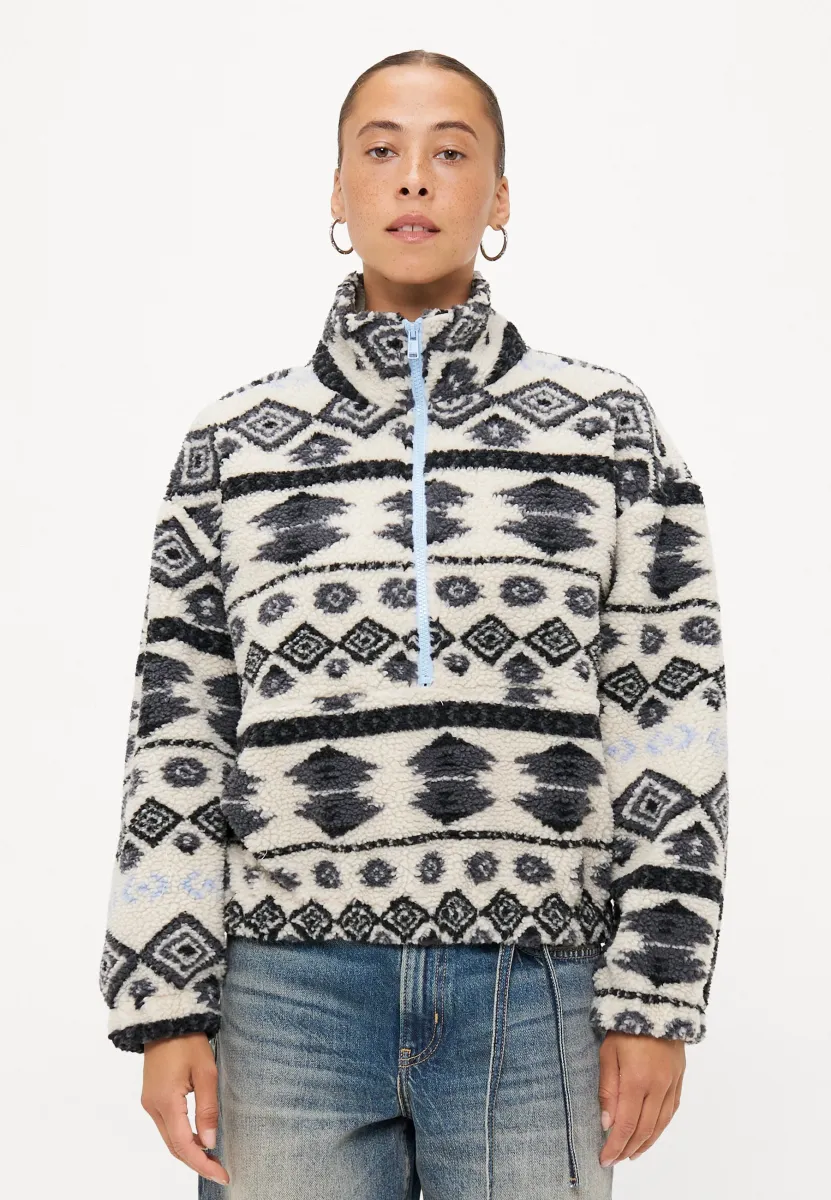 ONLJANNE AZTEC HALFZIP - Fleecepullover - birch