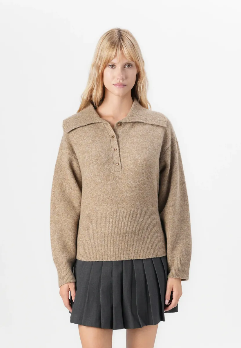ONLJANNI FITTED - Strickpullover - tigers eye