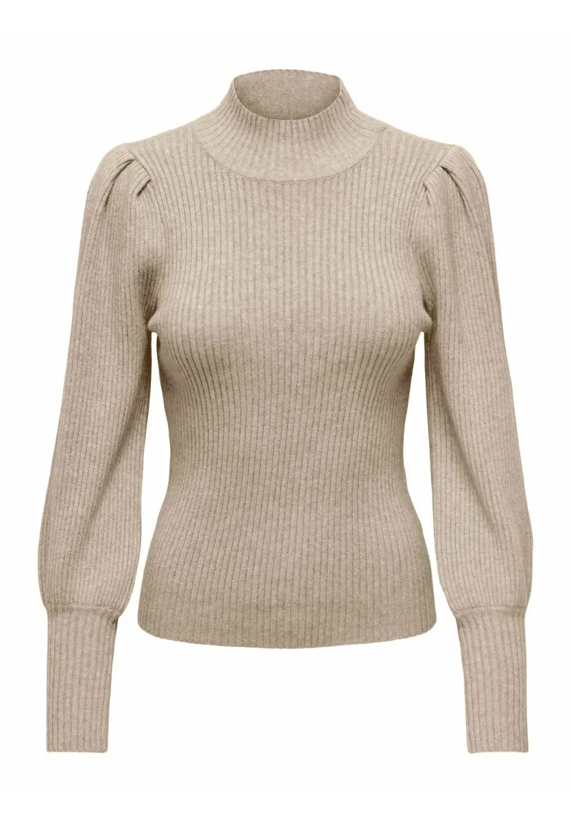ONLKATIA HIGH NECK - Strickpullover - mocha meringue