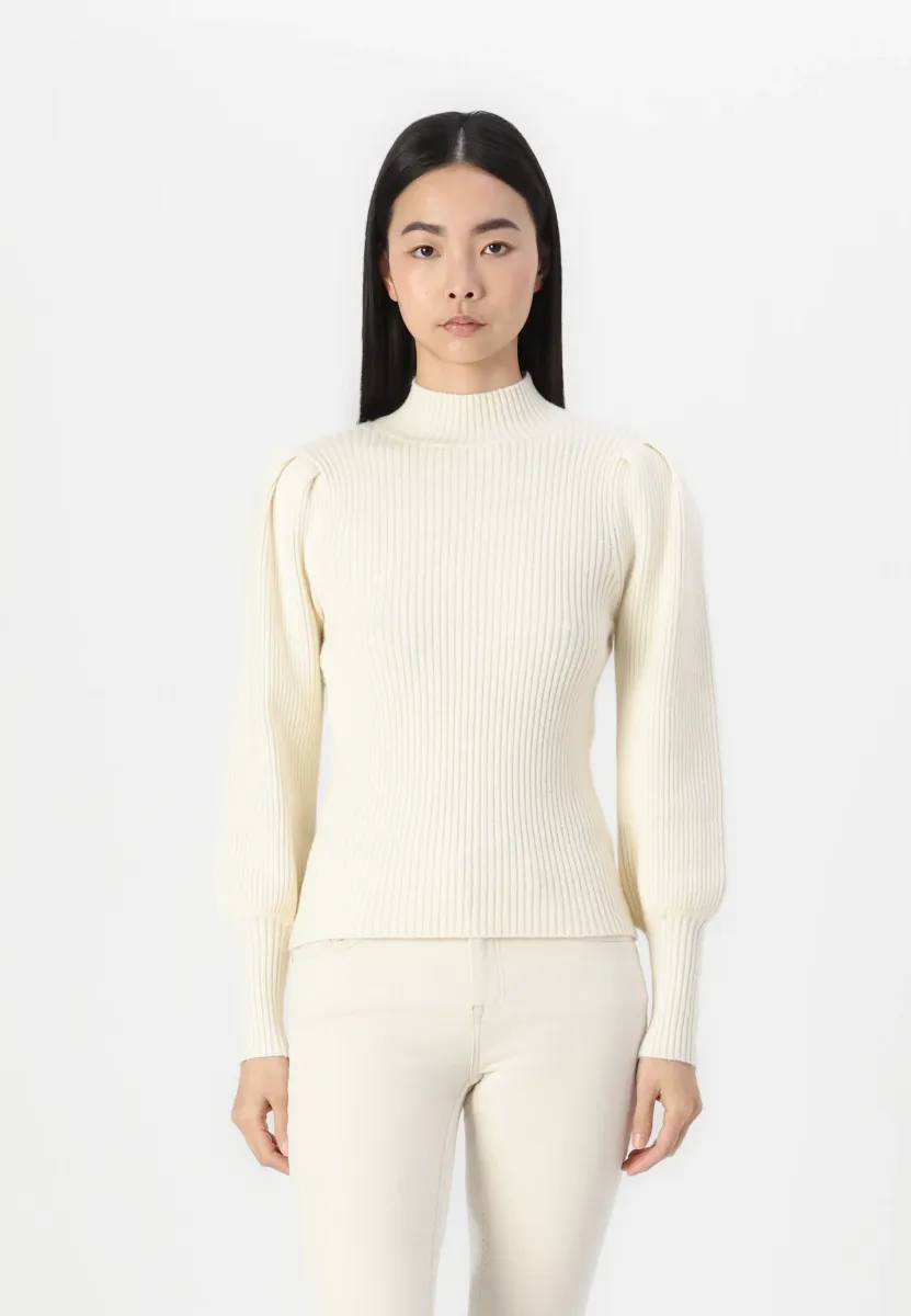 ONLKATIA HIGH NECK - Strickpullover - whitecap gray