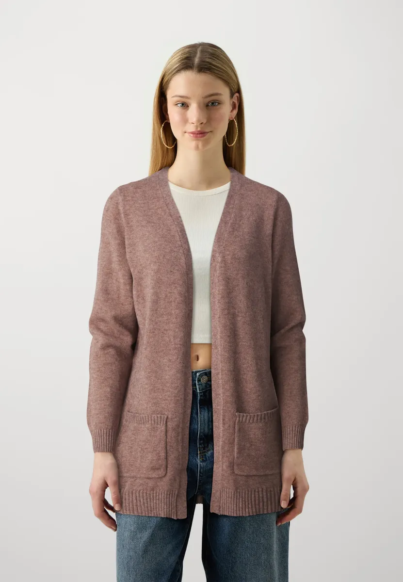 ONLLESLY OPEN - Strickjacke - rose brown melange
