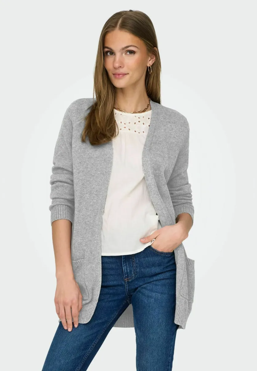 ONLLESLY OPEN - Strickjacke - ultimate grey