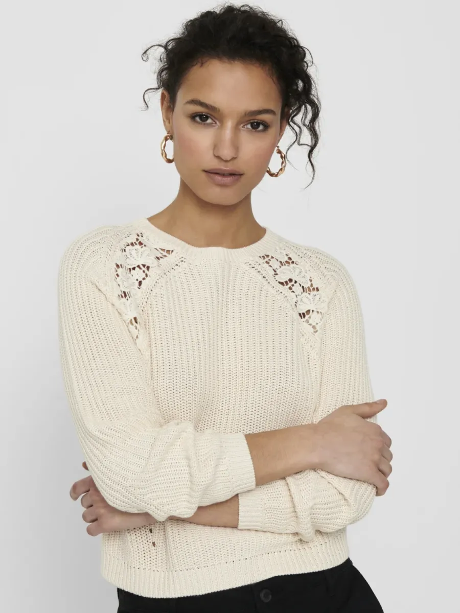 ONLMAGA - Strickpullover - eggnog