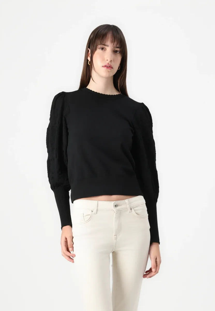 ONLMELITA O NECK - Strickpullover - black