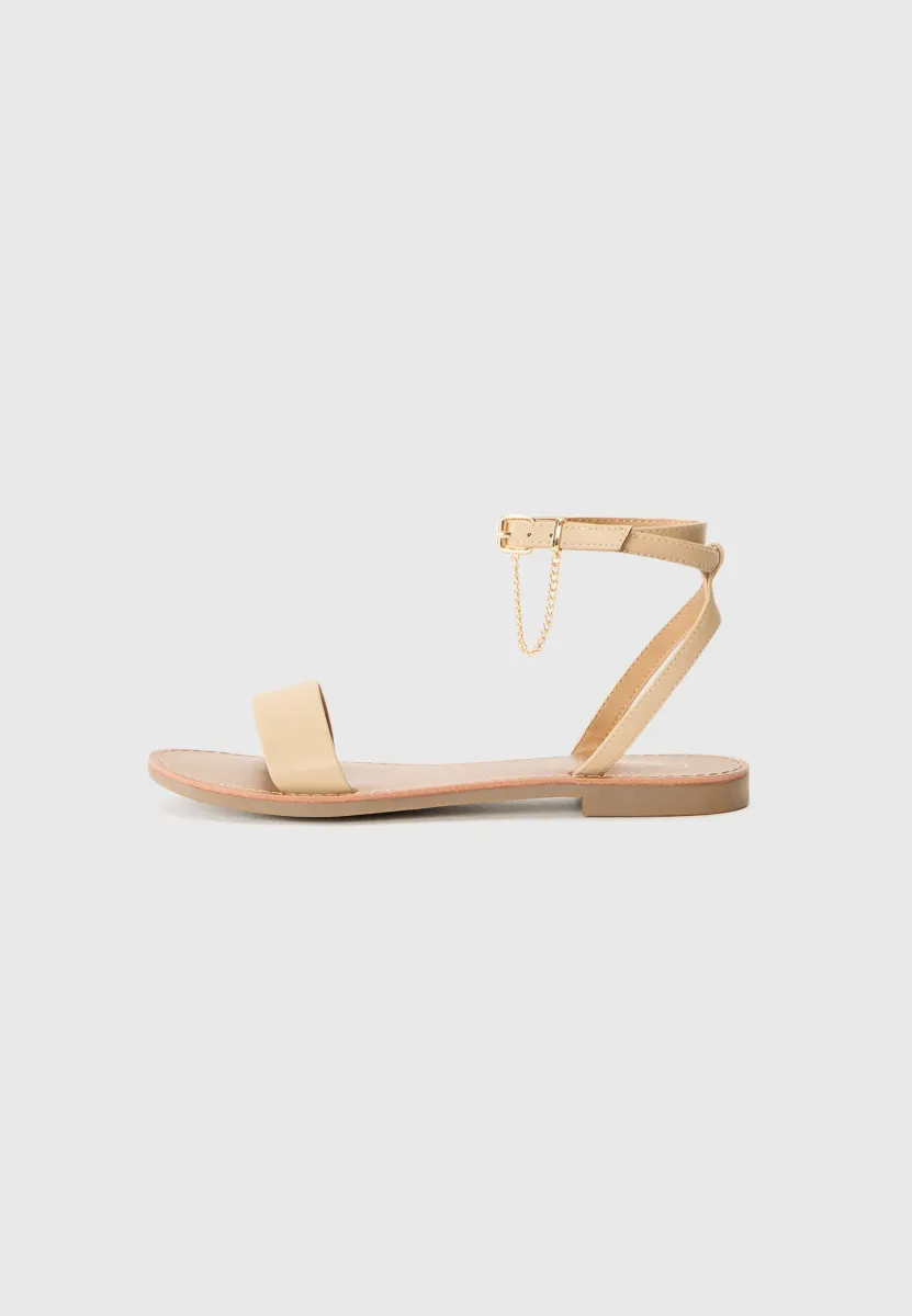 ONLMELLY CHAIN  - Schaftsandale - beige