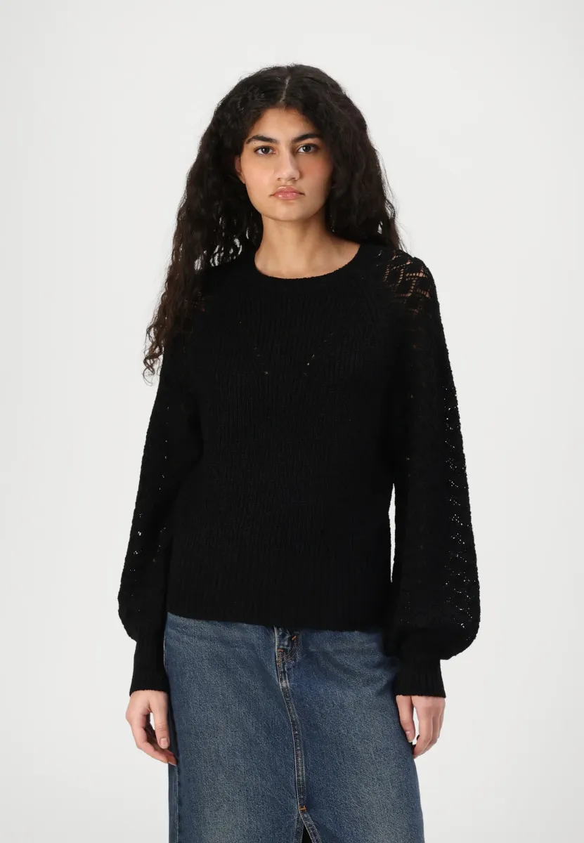 ONLMIAMI O NECK - Strickpullover - black