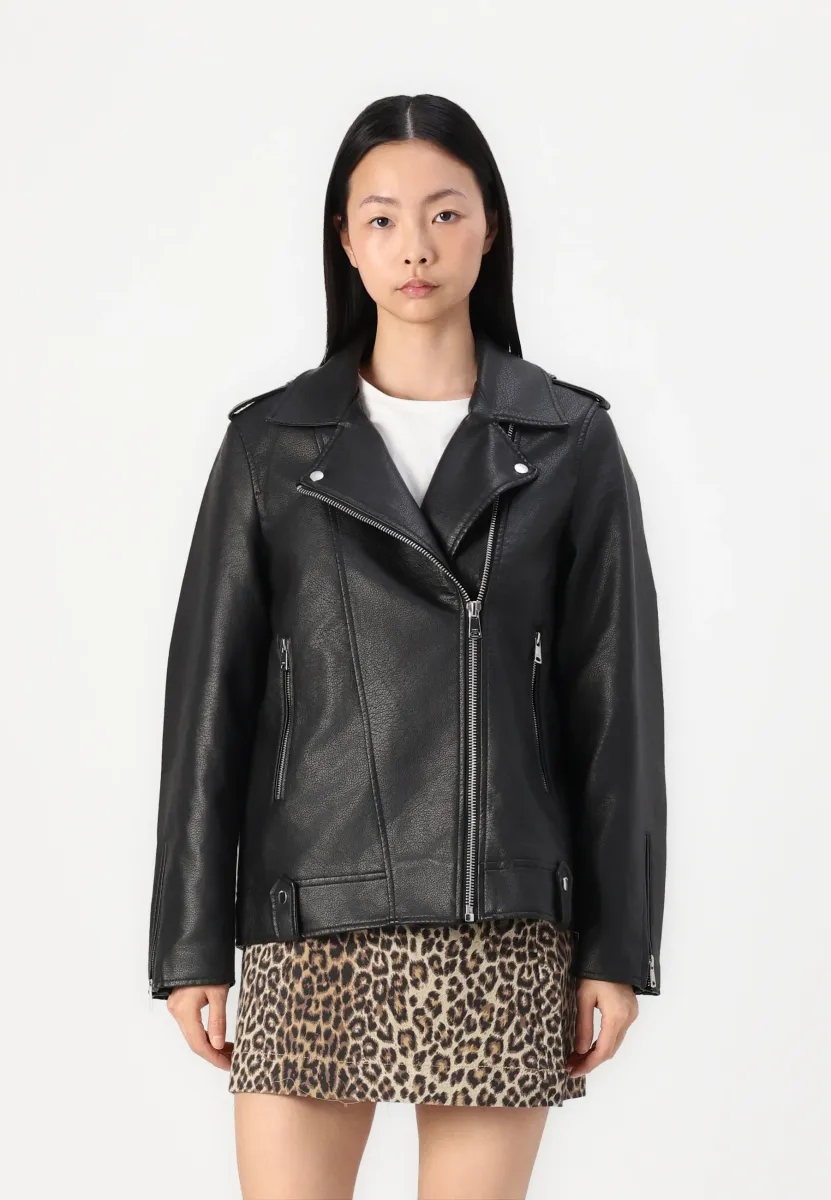 ONLMILLE JACKET  - Kunstlederjacke - black
