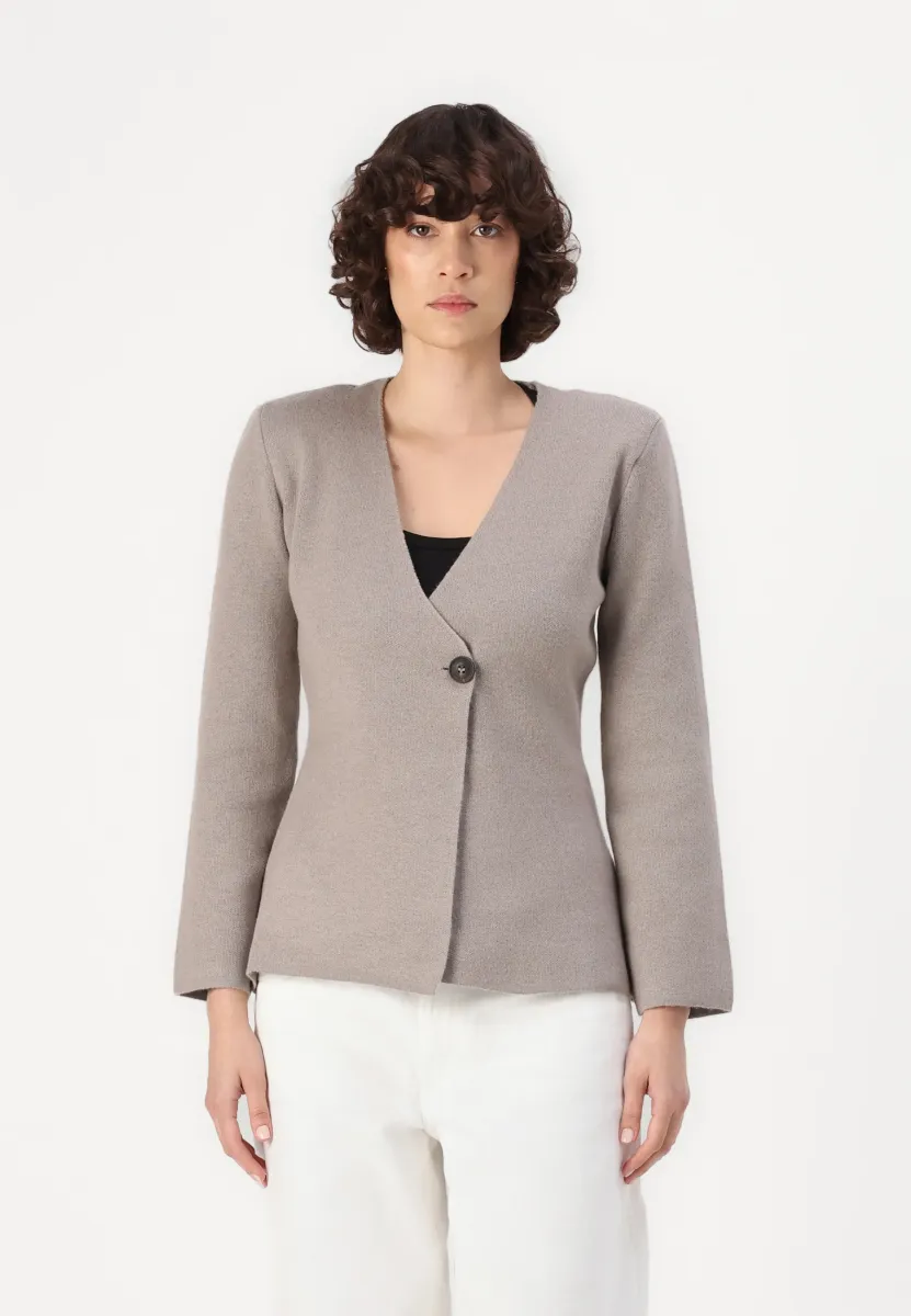ONLMYERA LIFE ONE BUTTON - Strickjacke - moon rock