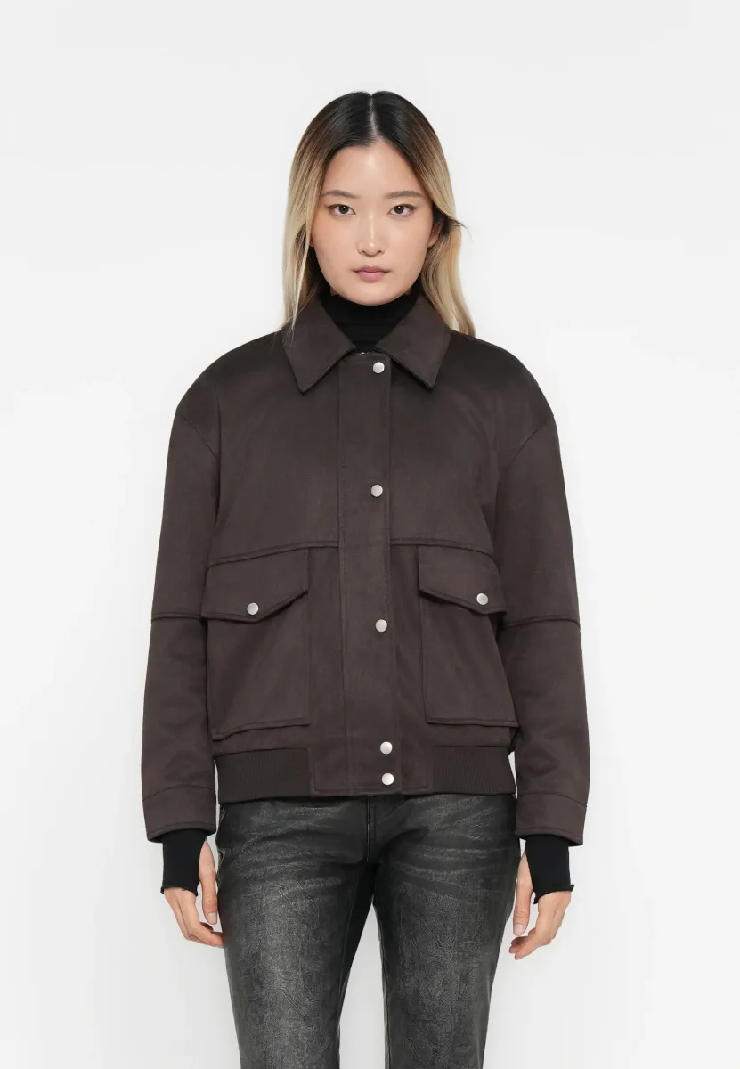 ONLNALA LIFE FAUX SUEDE BOMBER - Lederjacke - mole