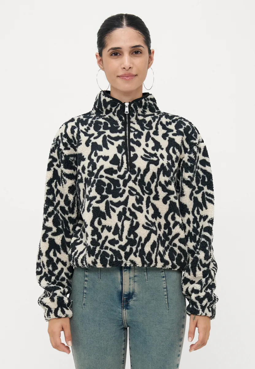 ONLNEW DALLAS HIGHNECK ZIP - Fleecepullover - black