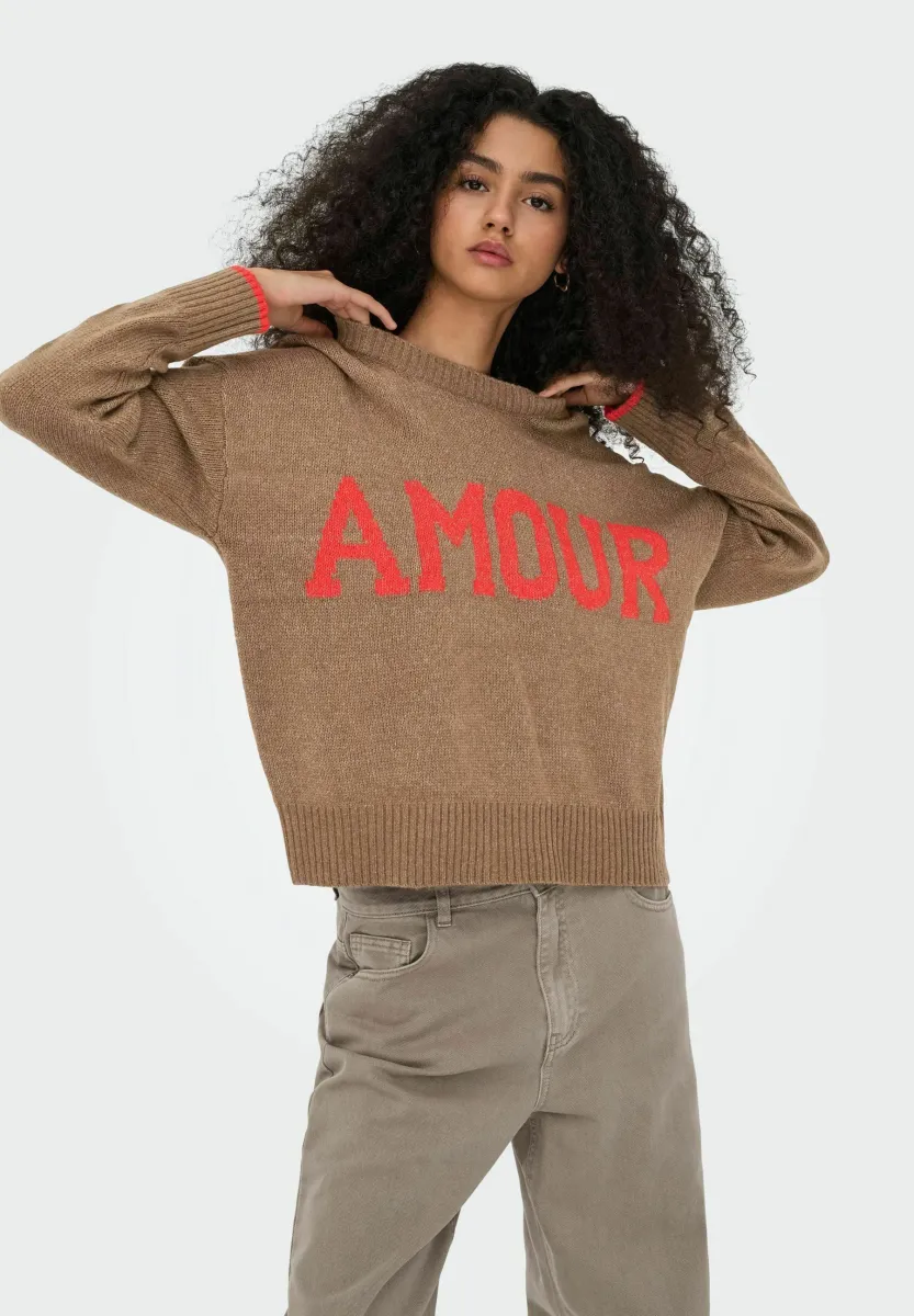 ONLNEW  - Strickpullover - cocoa créme