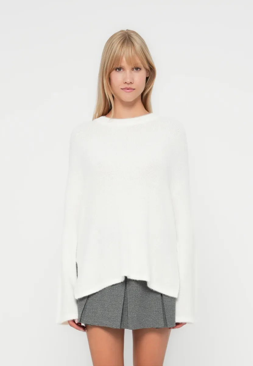 ONLPETRA LOOSE O NECK - Strickpullover - cloud dancer