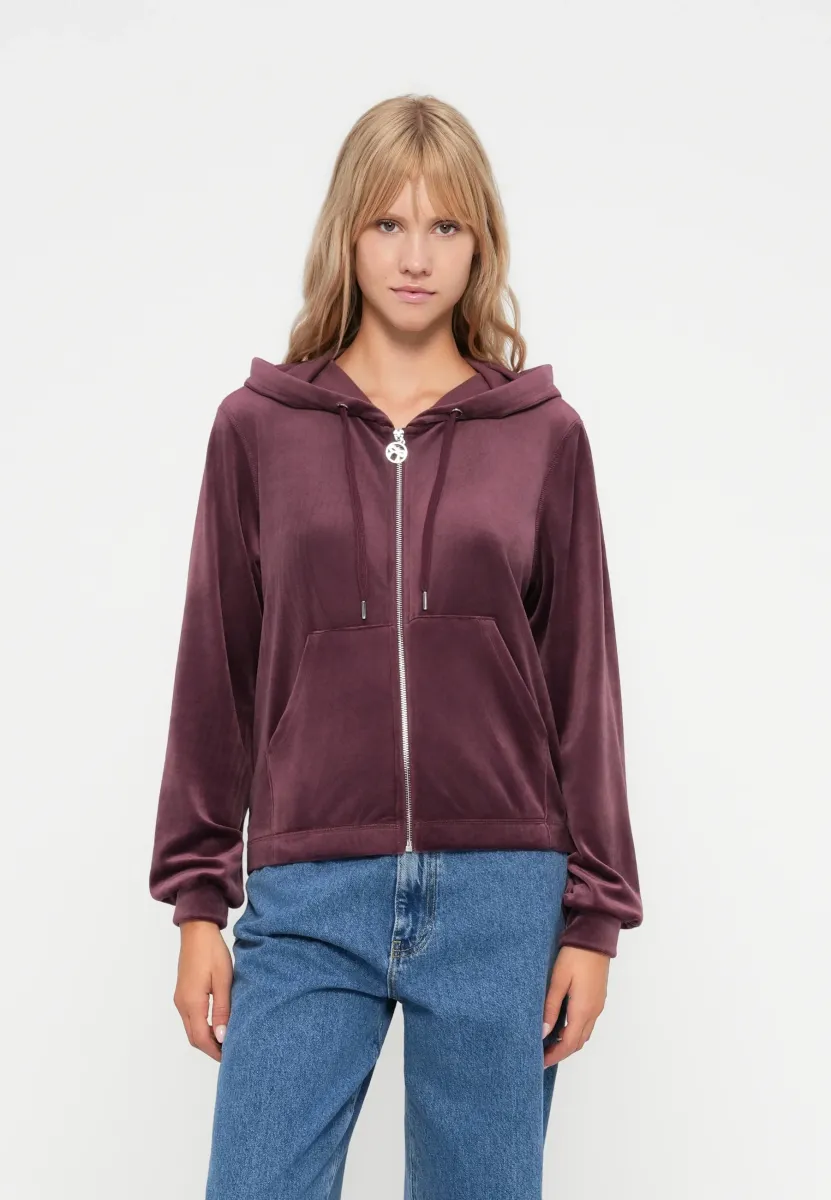 ONLREBEL ZIP HOOD  - Sweatjacke - winetasting