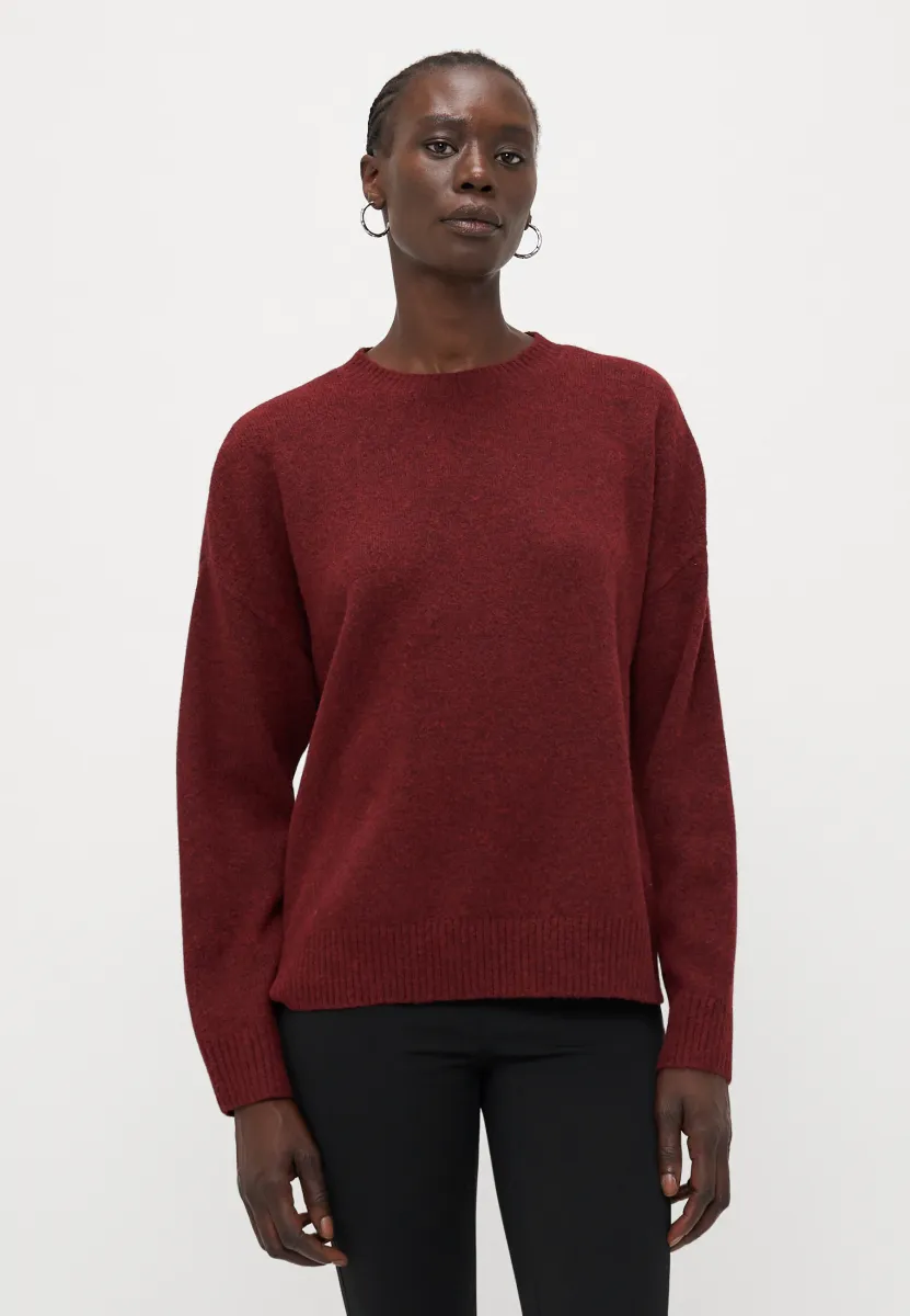 ONLRENE LIFE O NECK  - Strickpullover - cabernet melange