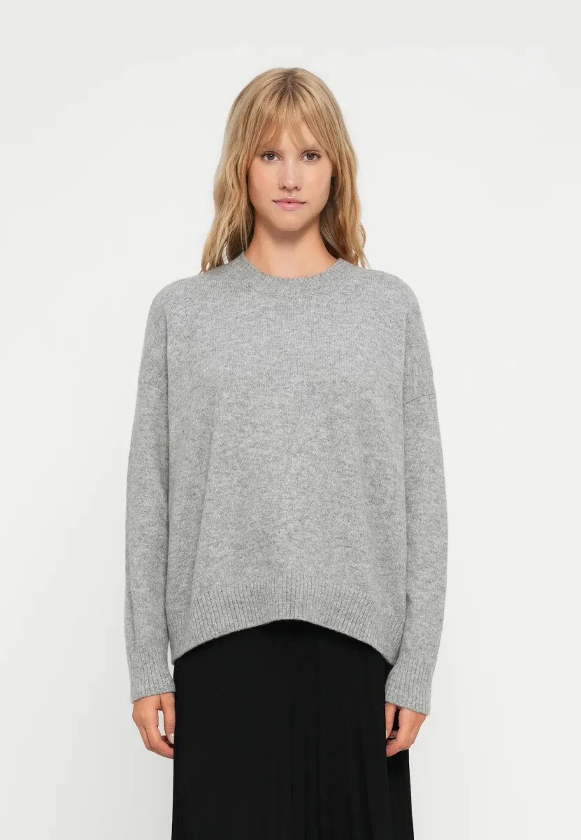 ONLRENE LIFE O NECK - Strickpullover - medium grey