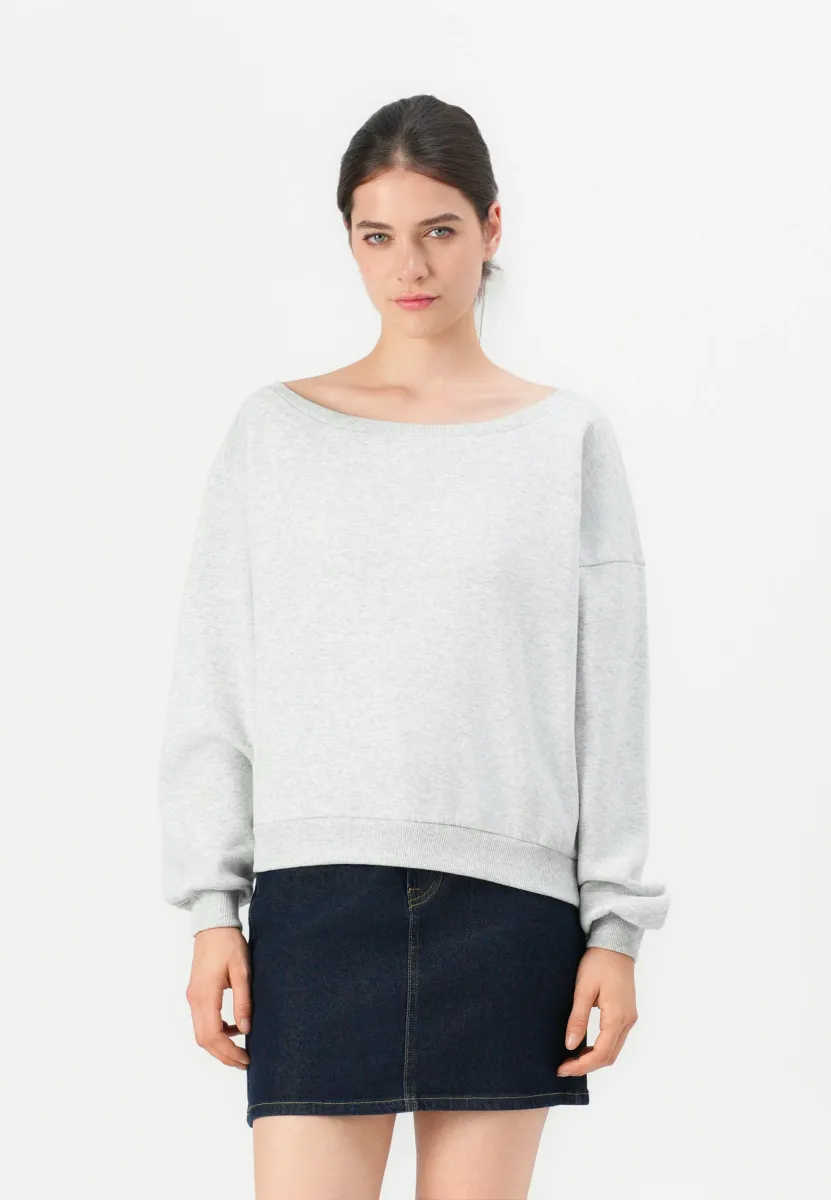 ONLRHINA ONE SHOULDER - Strickpullover - light grey melange