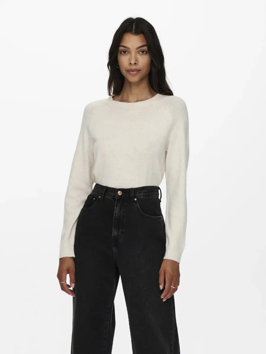 ONLRICA LIFE L/S NOOS - Strickpullover - birch melange