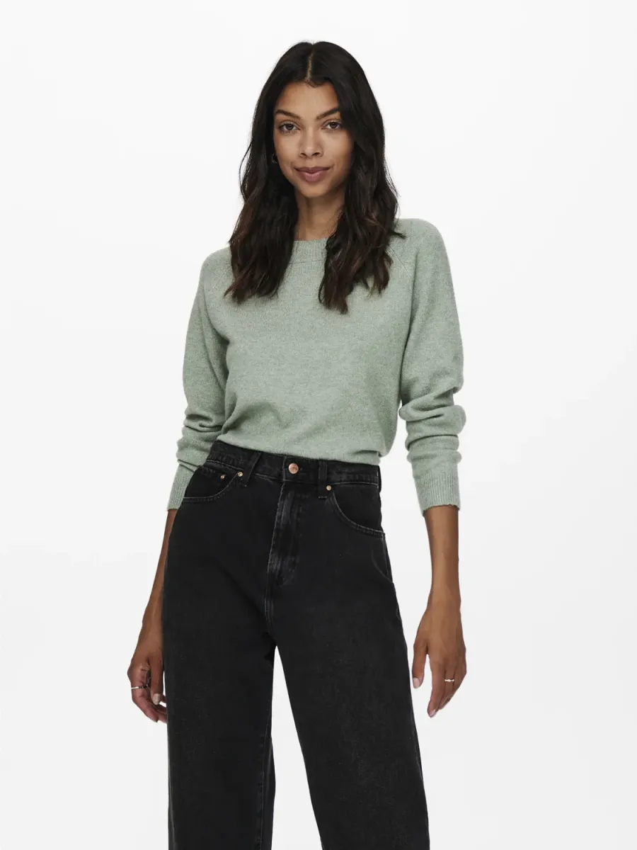 ONLRICA LIFE L/S NOOS - Strickpullover - chinois green