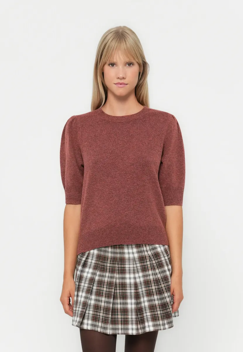 ONLRICA LIFE PULLOVER - Strickpullover - mineral red