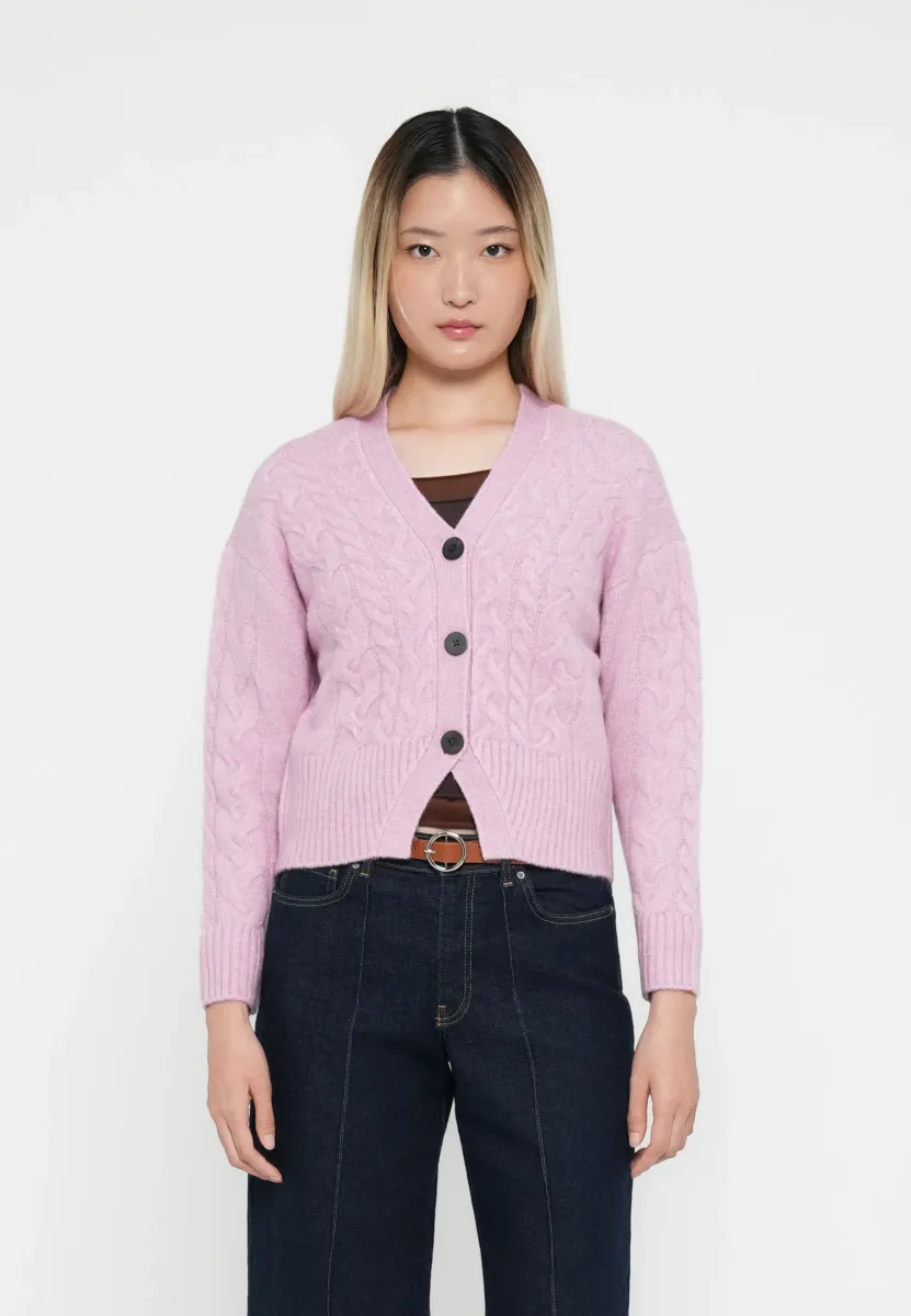 ONLRIO LIFE CABLE CARDIGAN  - Strickjacke - mauve mist