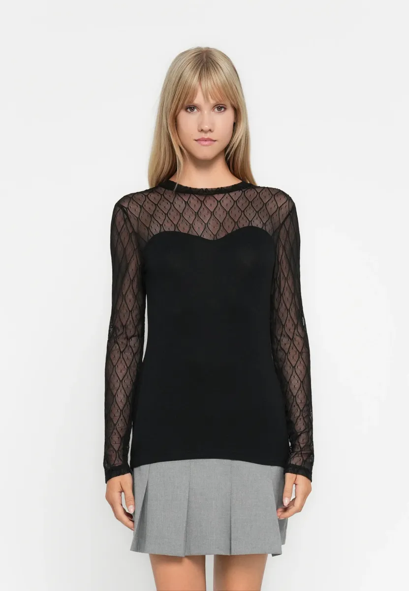 ONLSALINA - Langarmshirt - black