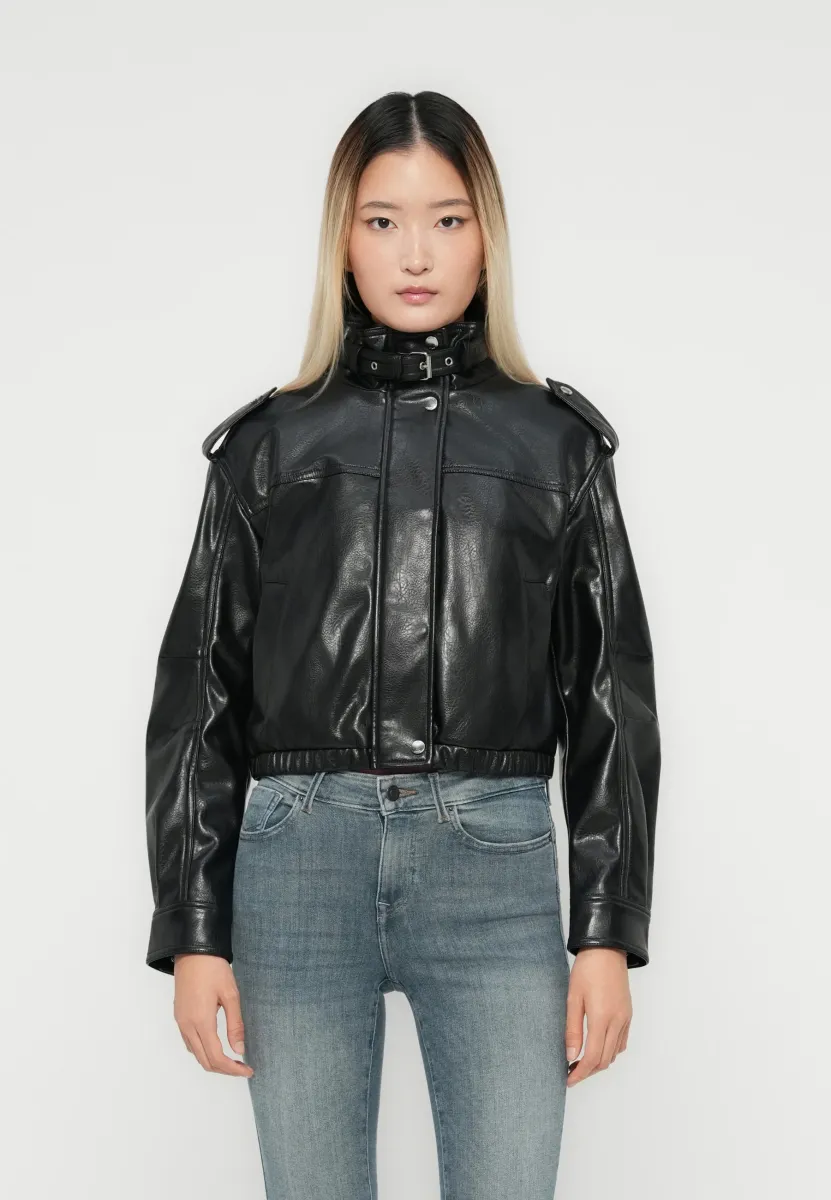 ONLSANA - Kunstlederjacke - black