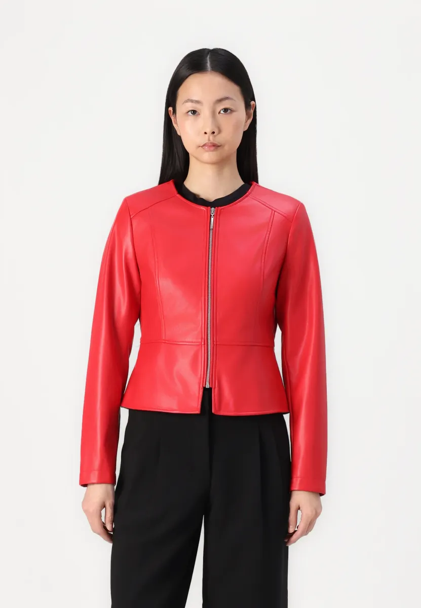ONLSARAMY JACKET - Kunstlederjacke - high risk red