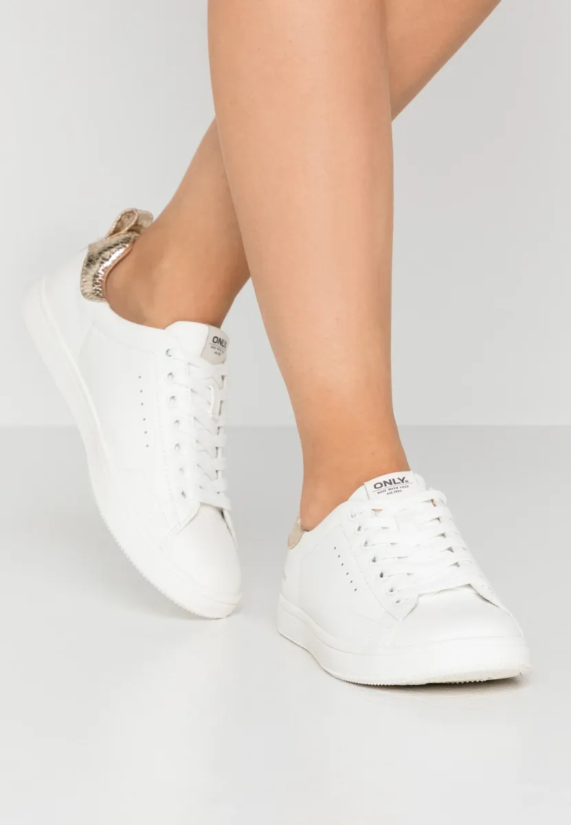 ONLSHILO ANIMAL - Sneaker low - white/gold